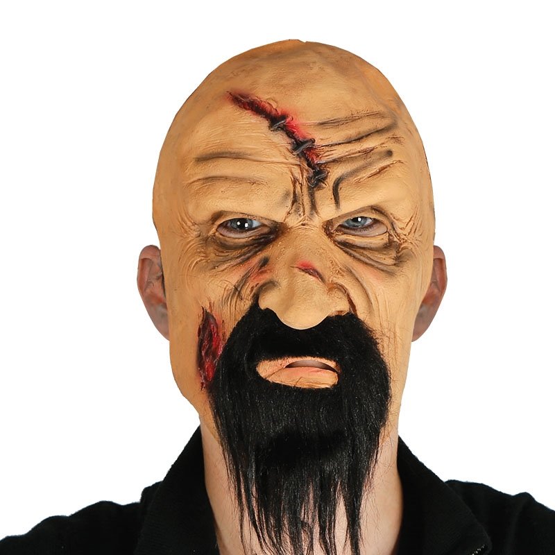 MASKA STRASZNY GNOM WIKING CZARNA HALLOWEEN DZIAD