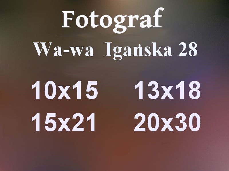 Zdjęcia na papierze Fujicolor 10x15 do 20x29,5