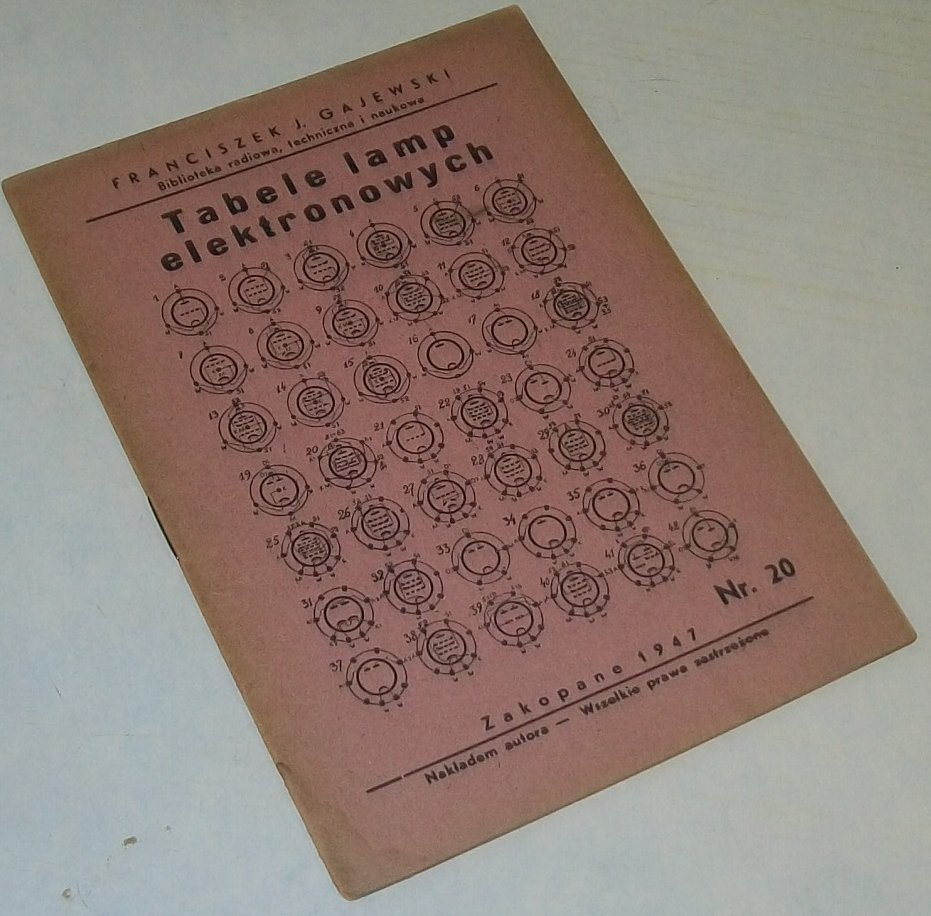 TABELE LAMP ELEKTRONOWYCH Franciszek Gajewski