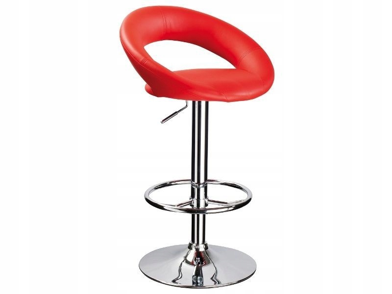 Hoker stołek barowy krzesło C300 czerwony ekoskóra