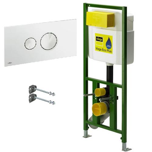 VIEGA Stelaż WC EcoPlus 606664+uchwyty+przycisk