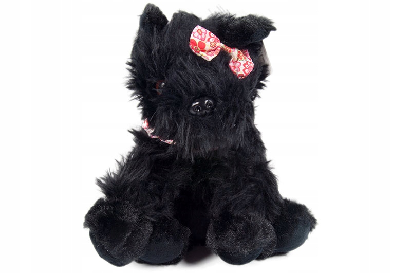 MASKOTKA PLUSZOWY PIES MIKUŚ PIESEK CZARNY 20 CM