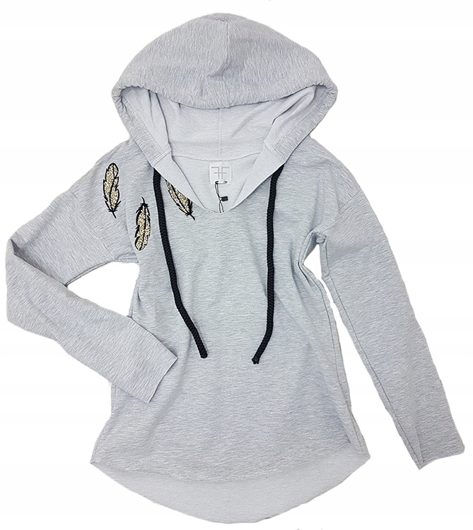 FRAGGIA ITALY WIOSENNA BLUZA PIÓRKA SZARA M/L