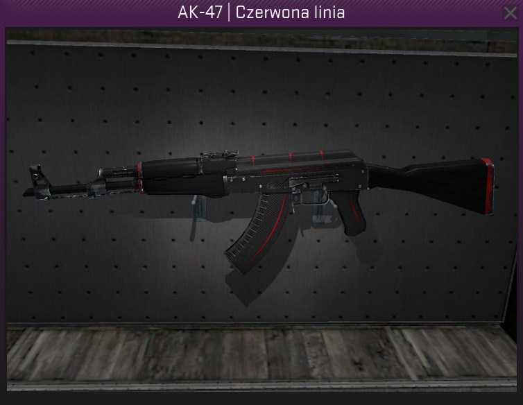 AK-47 REDLINE CZERWONA LINIA CS GO skin LU
