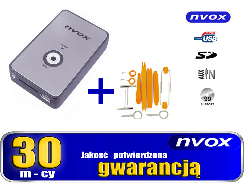NVOX ZMIENIARKA CITROEN RD4 MP3 USB SD + KLUCZE