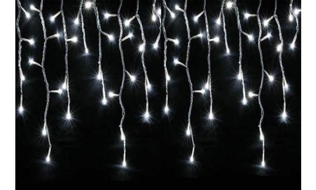 LAMPKI SOPLE WISZĄCE 200 LED girlanda zimny biały