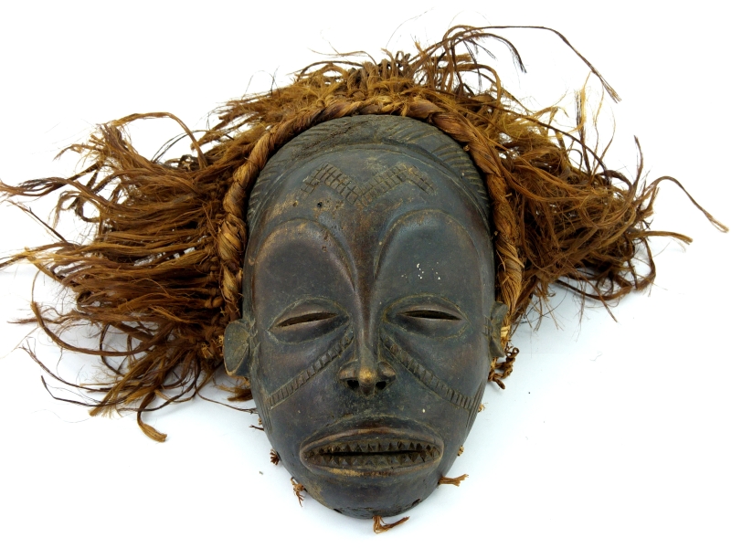 MASKA CHOKWE (SZTUKA AFRYKI, AFRYKA, KONGO, 30 CM,