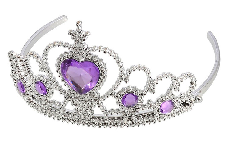 Korona Diadem księżniczki srebrny diamenty