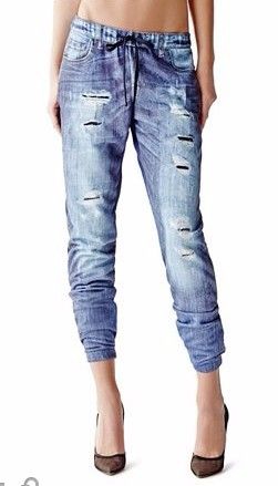 GUESS spodnie dresowe jeans BOYFRIEND  M