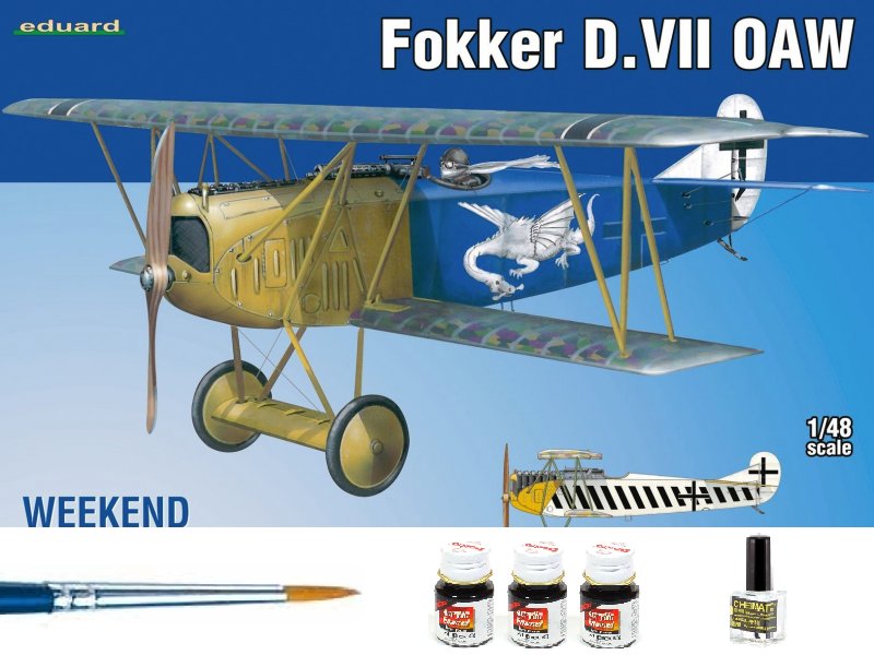 Model do sklejania Fokker VII - samolot z I Wojny