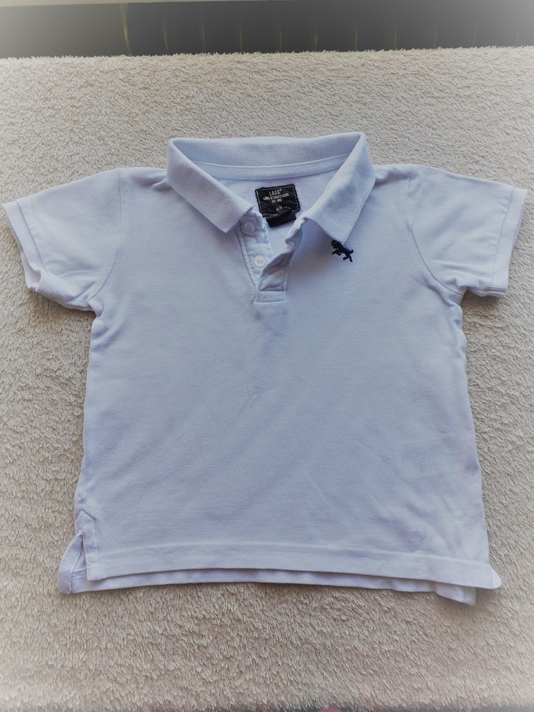 Koszulka polo L.O.G.G. biała krótki rękaw 80