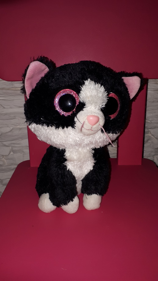 MASKOTKA KOT KOTEK TY 22CM DUŻE OCZY