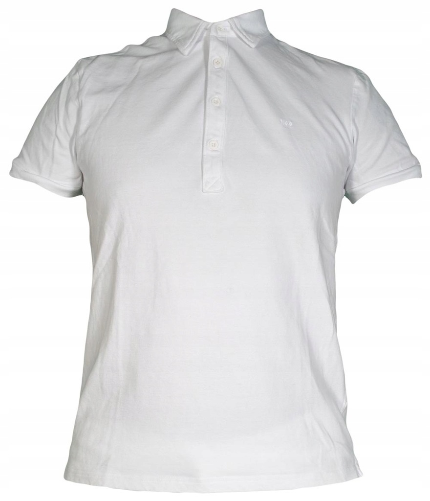 LEE koszulka meska white SHORTSLEEVE POLO _ XL r42