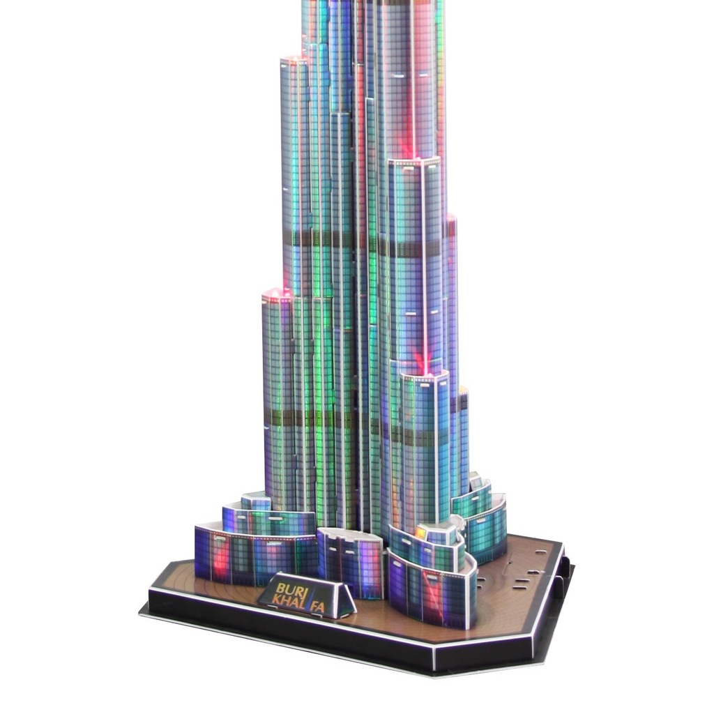 PODŚWIETLANE LED PUZZLE 3D BURJ KHALIFA 146 CM !!! 7397175795