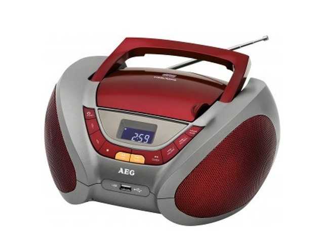 Radioodtwarzacz AEG SR 4358 Czerwony CD/MP3