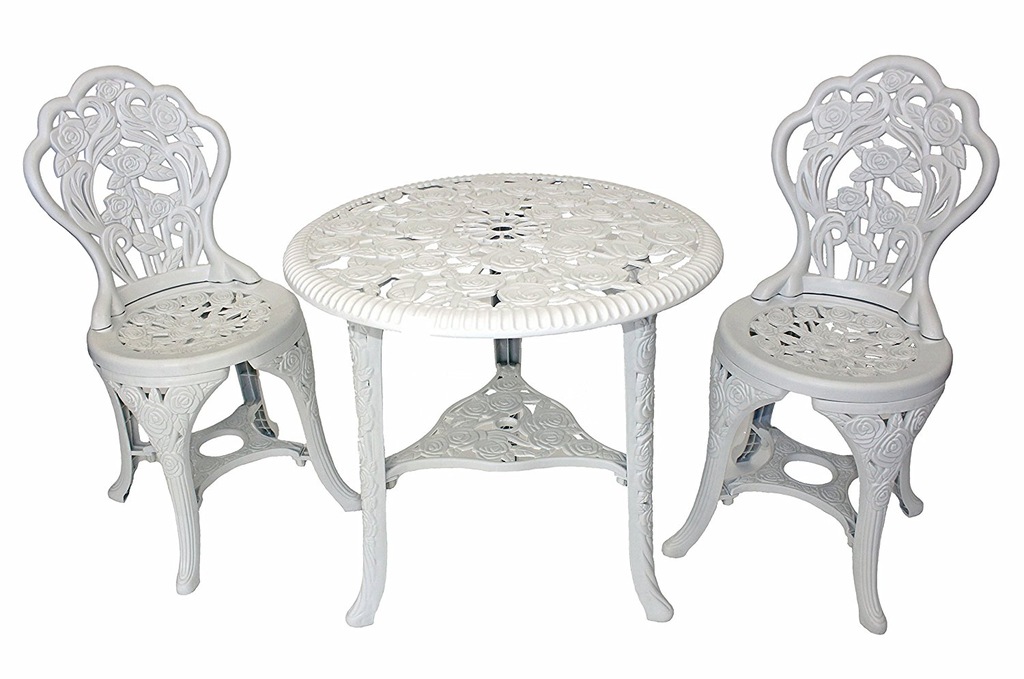 Biale Meble Ogrodowe Zeliwne Metalowe Stol Krzesla 7250507401 Oficjalne Archiwum Allegro