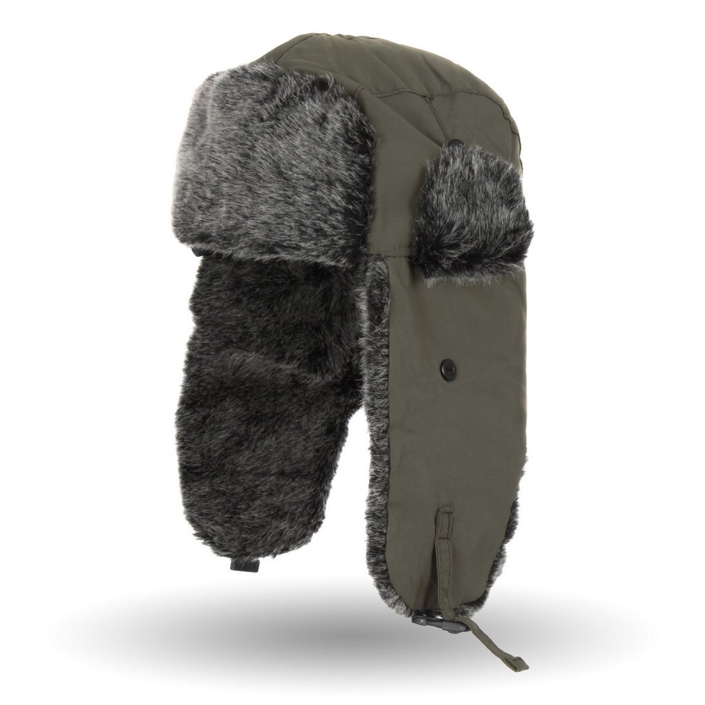 W02K ZIMOWA CZAPKA USZATKA PILOTKA ZIELONA