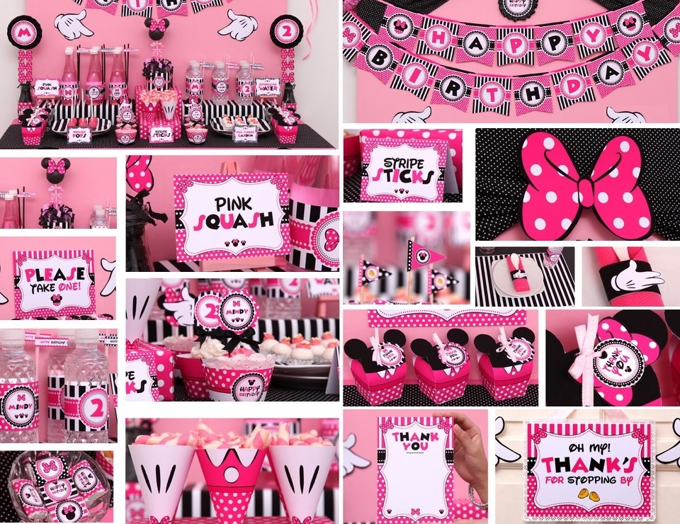 MYSZKA MINNIE MINI C szablony SŁODKI STÓŁ CANDYBAR