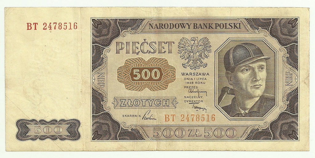 500zł. GÓRNIK-1948r.