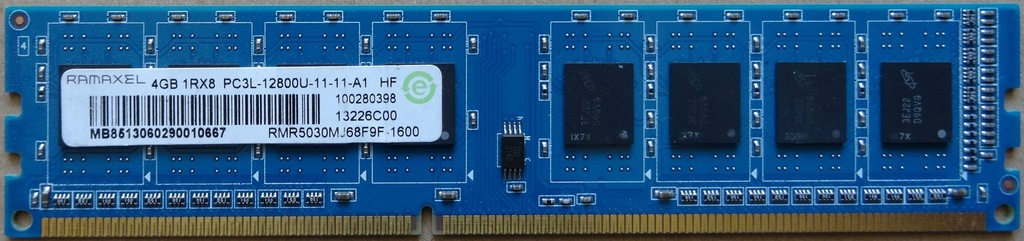 RAMAXEL 4GB DDR3 1600MHz CL11 PC3-12800