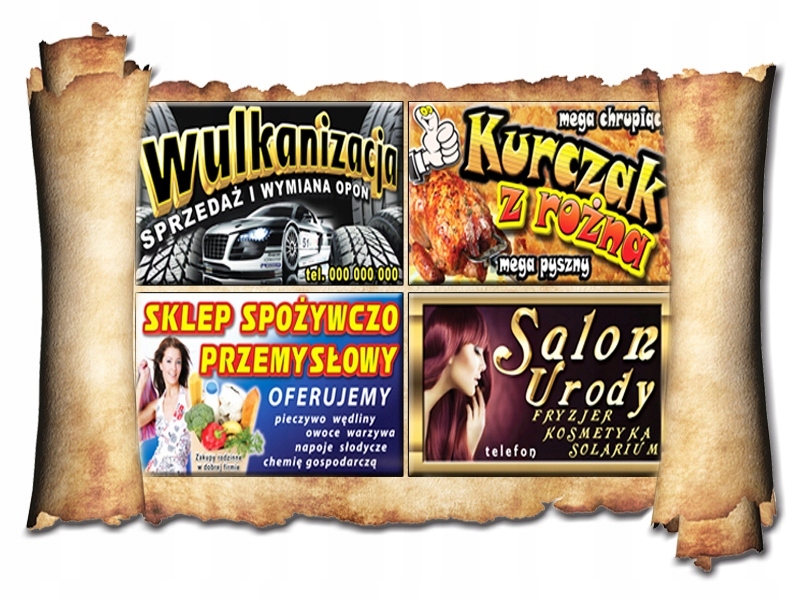 SOLIDNY BANER REKLAMOWY GOTOWE WZORY RÓZNE WYMIARY