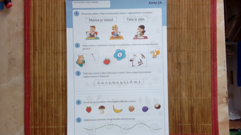Karty Badania Umiejętności Klasa 1 Karty badań umiejętności w klasie 1, karta 2Ax13 - 6748409596