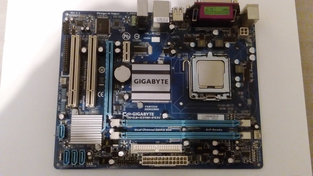 Płyta główna GIGABYTE GA-G31M-ES2L + Xeon E5472 - 7286658186 ...