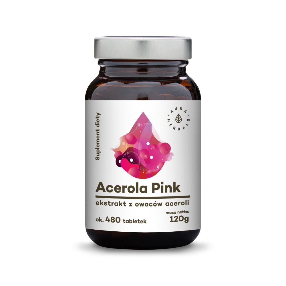 Acerola Pink 25% - ekstrakt z owoców w tabletkach
