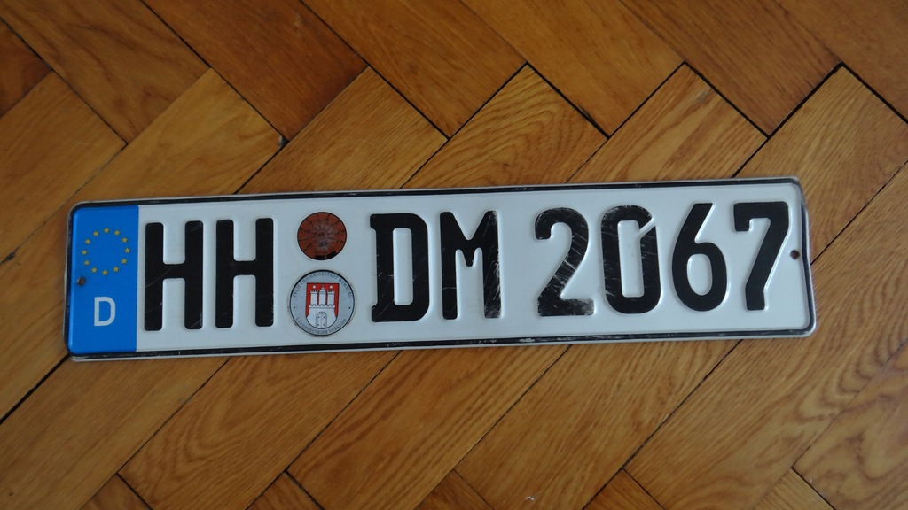 Tablica rejestracyjna Niemcy Hamburg (sticker)