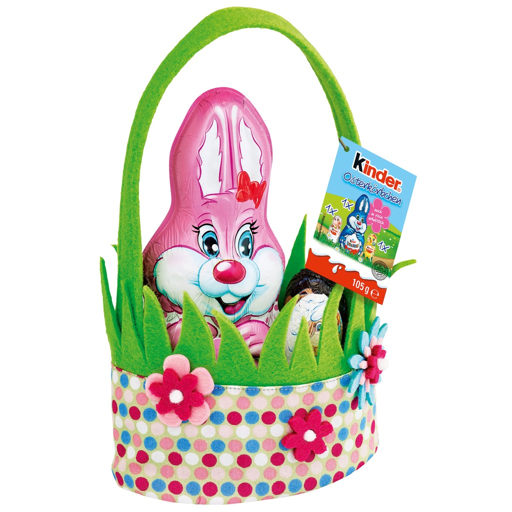 byrbyr112 FERRERO KINDER KOSZYK Z ZAJĄCEM RÓŻOWY