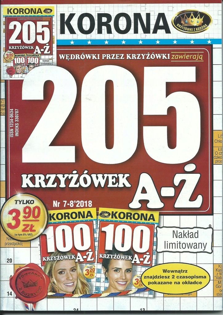 330787 WĘDRÓWKI PRZEZ KRZYŻÓWKI 205 A-Ż 7-8/2018