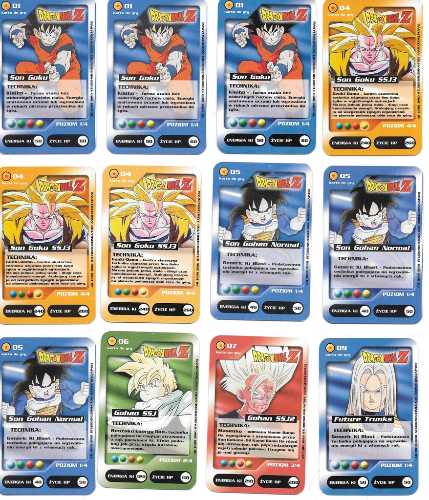 Kolekcja 80 kart Dragon Ball Chio Chips - 7397229908 - oficjalne archiwum Allegro