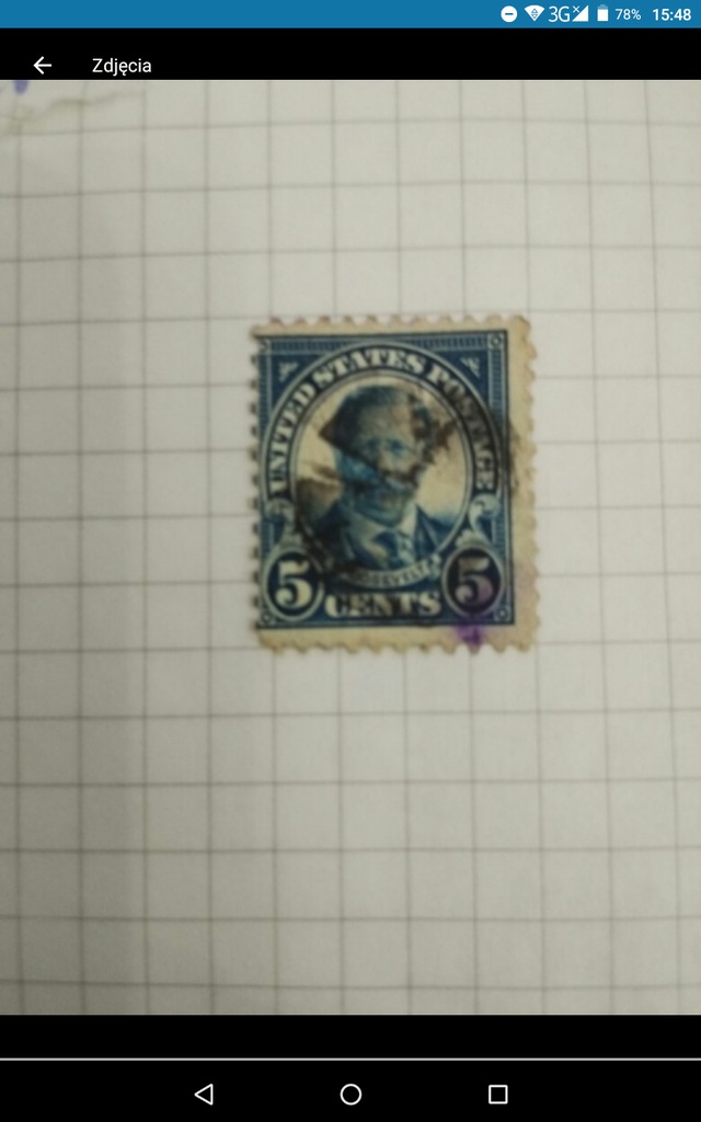 znaczek usa 5 cents 1922