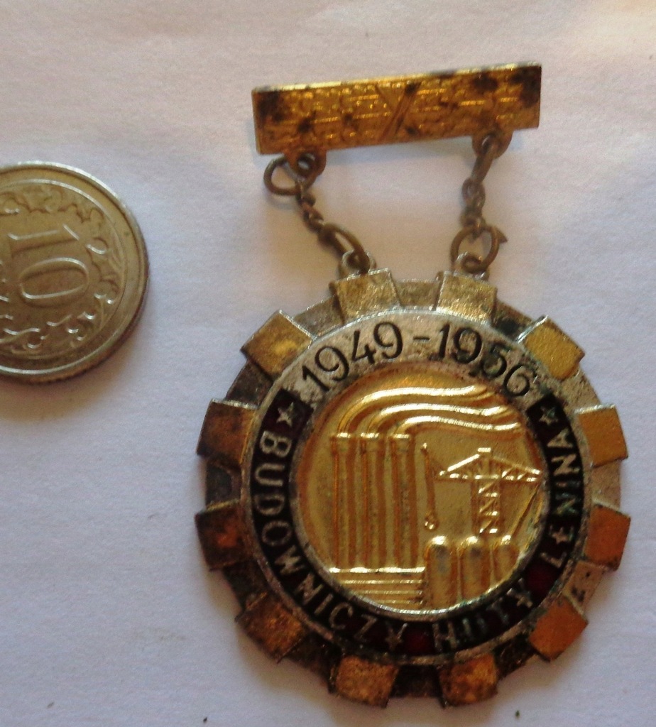 ODZNAKA BUDOWNICZY HUTY LENINA 1949-1956