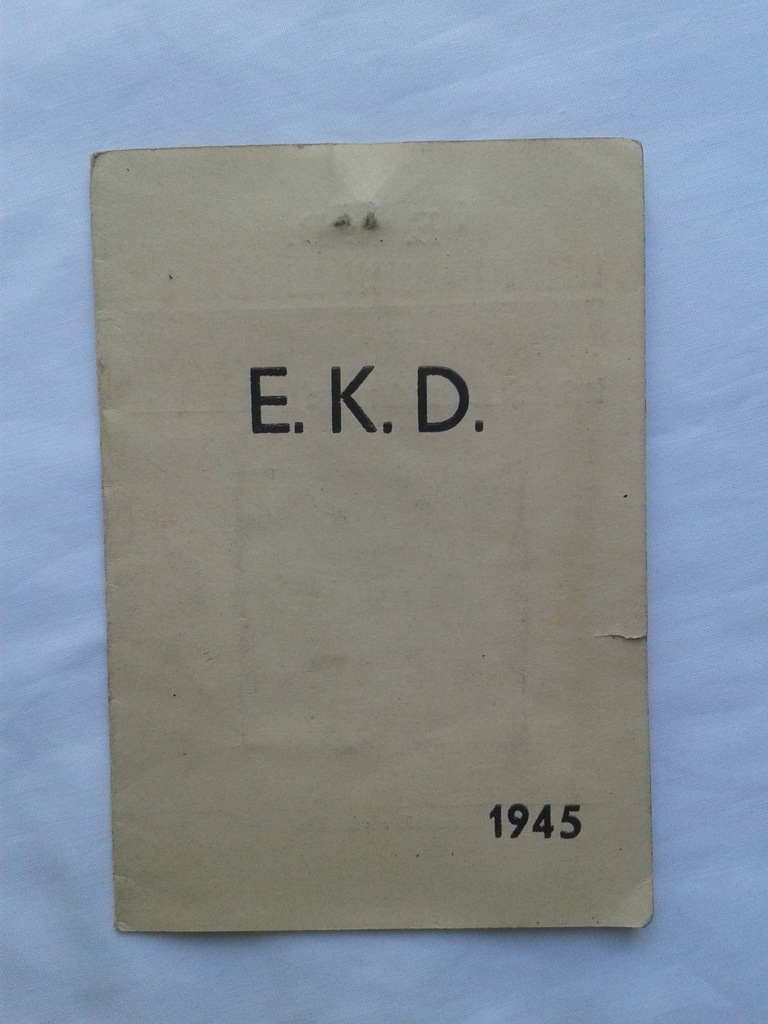 E.K.D KOLEJ DOJAZDOWA WARSZAWA PODKOWA BILET 1945