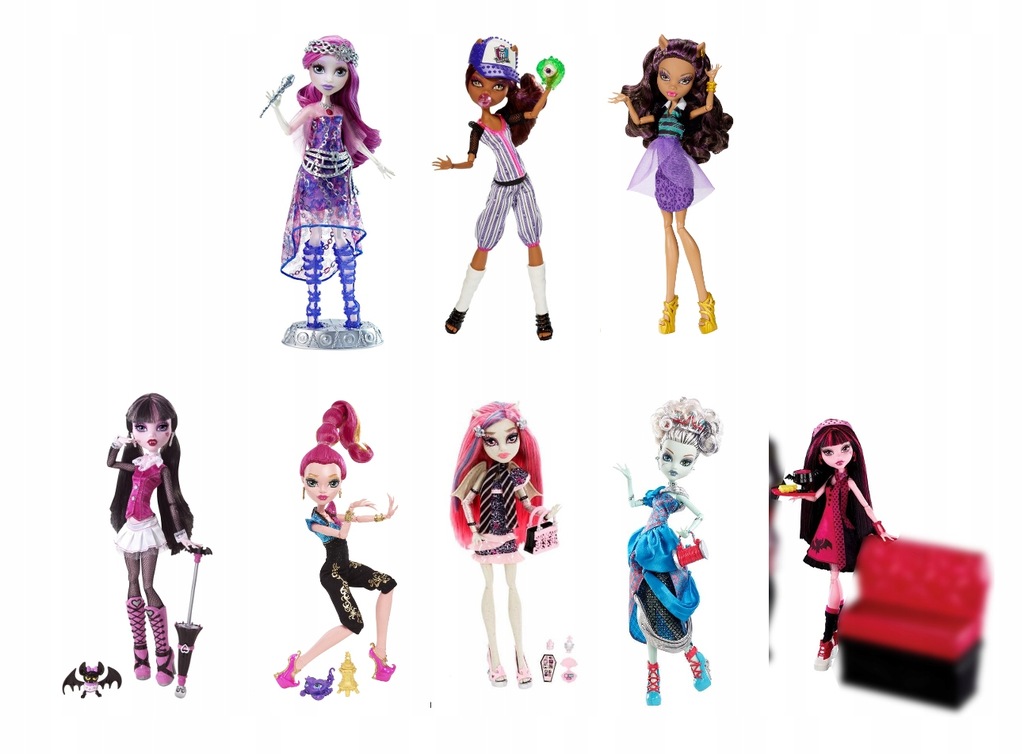 Duży zestaw Monster High lalki ubrania i więcej!