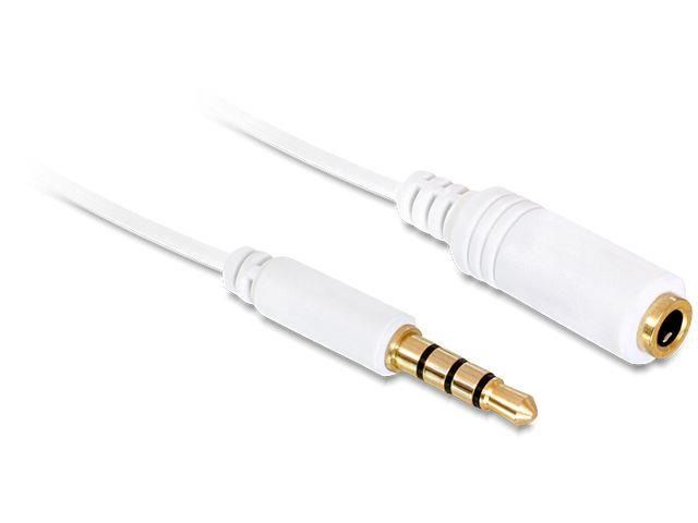 Przedłużacz kabla AUDIO MINIJACK M/F 4 PIN Apple 2