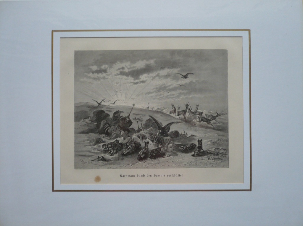 zasypana karawana na pustyni, oryg. 1880