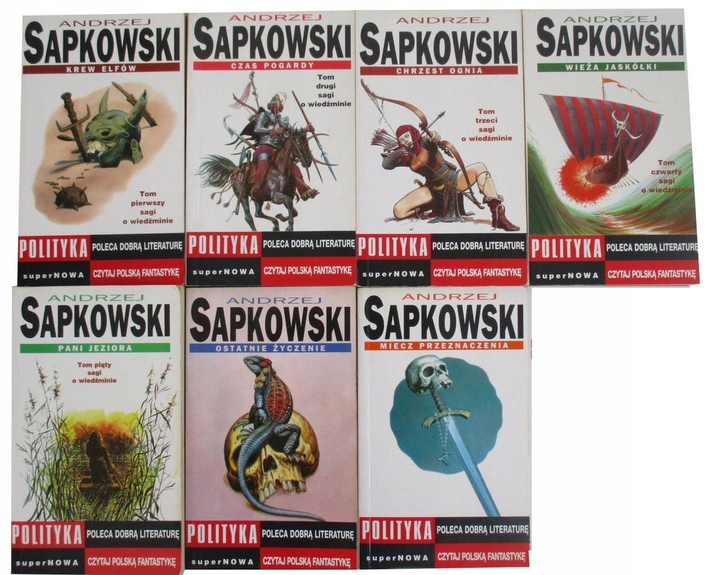 SAPKOWSKI - WIEDZMIN - KOMPLET 7 TOMOW - SUPERNOWA