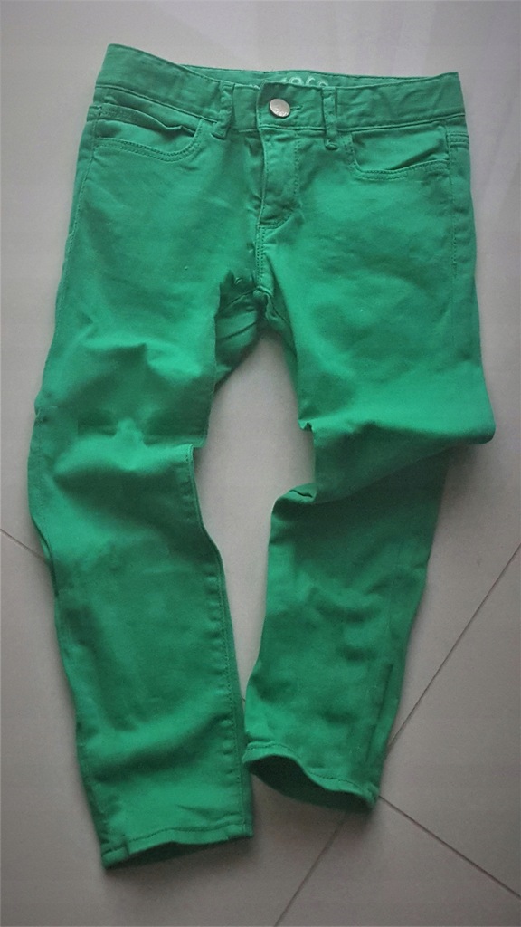 Spodnie dżinsowe GAP zielone * rozmiar 122 * 7 lat