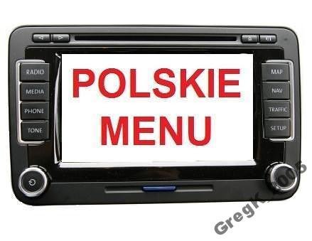 POLSKIE MENU LEKTOR VW RNS510 MFD2 DVD DX V15 mapa