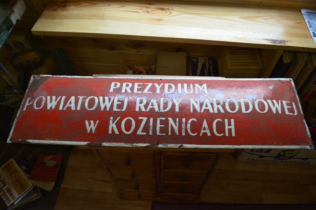 Tablica emaliowana Prezydium Rady Kozienice PRL