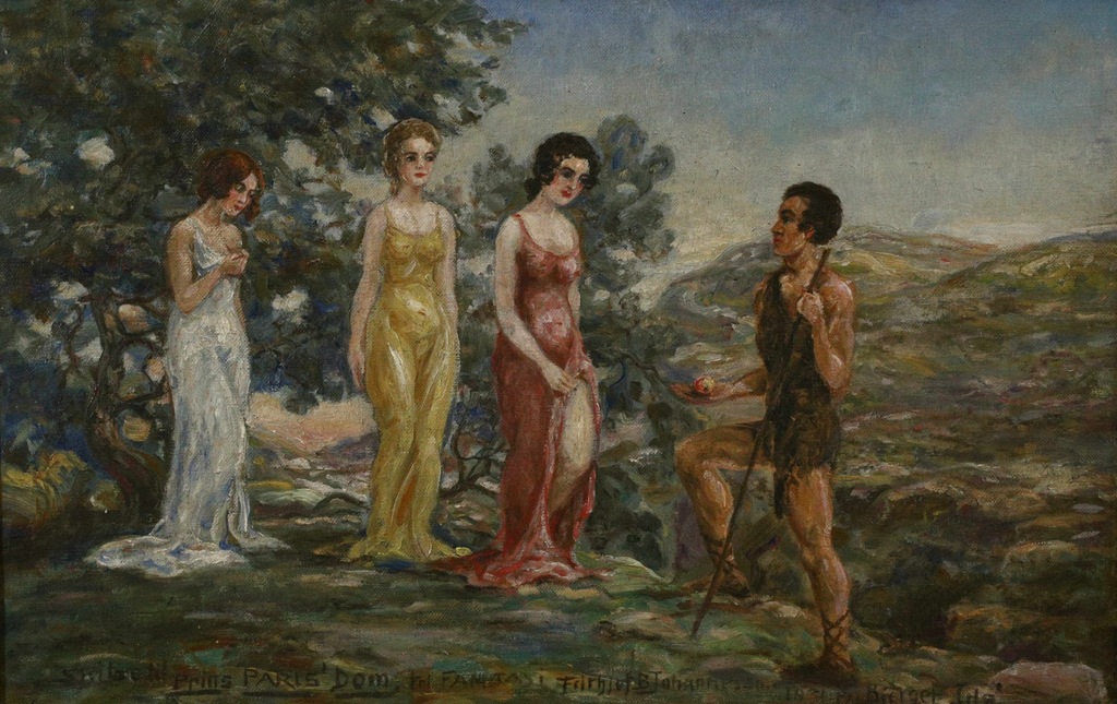 SCENA MITOLOGICZNA - WYJĄTKOWY OBRAZ OLEJNY