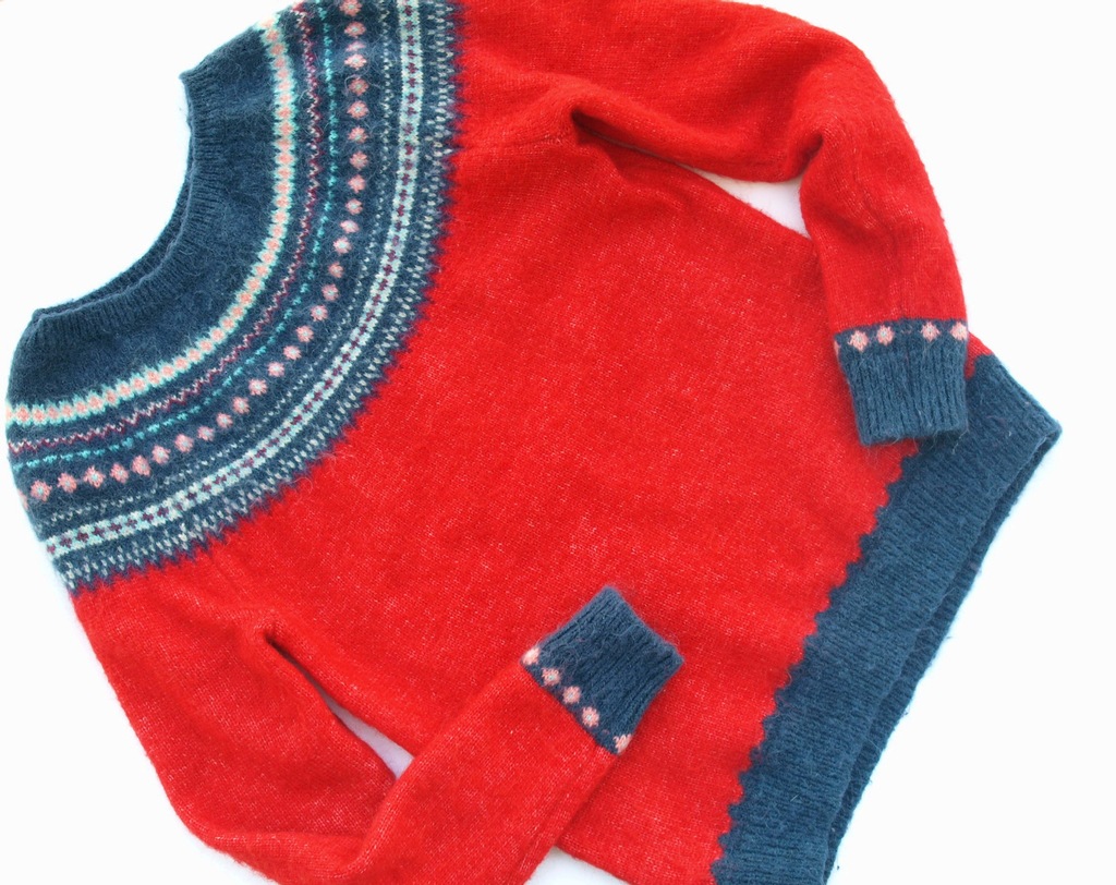 GAP ... SWETER W NORWESKIE WZORY MOHER ... S