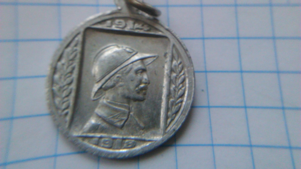 medalik I wojna swiatowa 1914 Francja oryginał 
