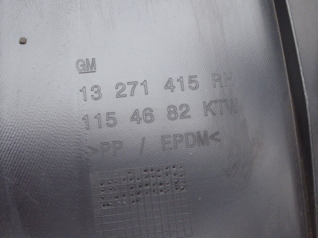 mudguard right rear. rear part OPEL ASTRA J IV HB LIFT