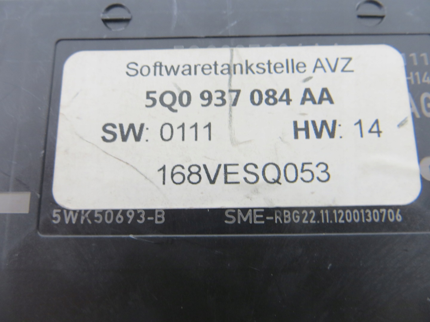 module control unit BORDNETZ AUDI S3 8V0 5Q0937084AA