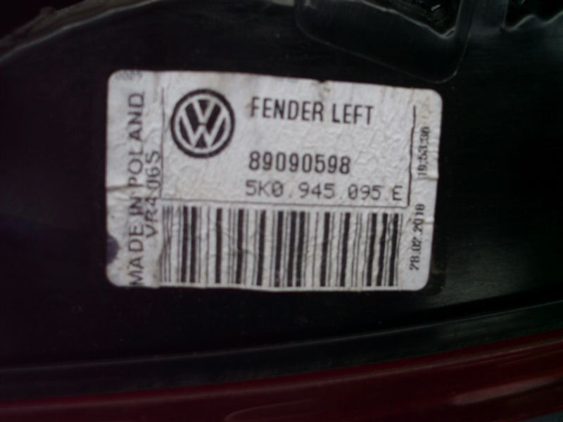 light rear part left VW GOLF VI 08