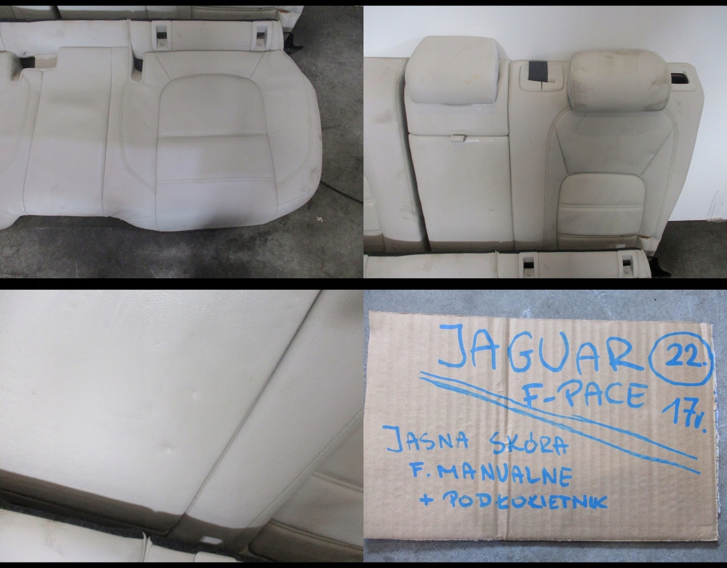 upholstery leather seats JAGUAR F PACE
