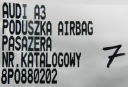 ПОДУШКА AIRBAG ПАСАЖИРА AUDI A3 8P 8P0880202  (7382928879) фото min 4